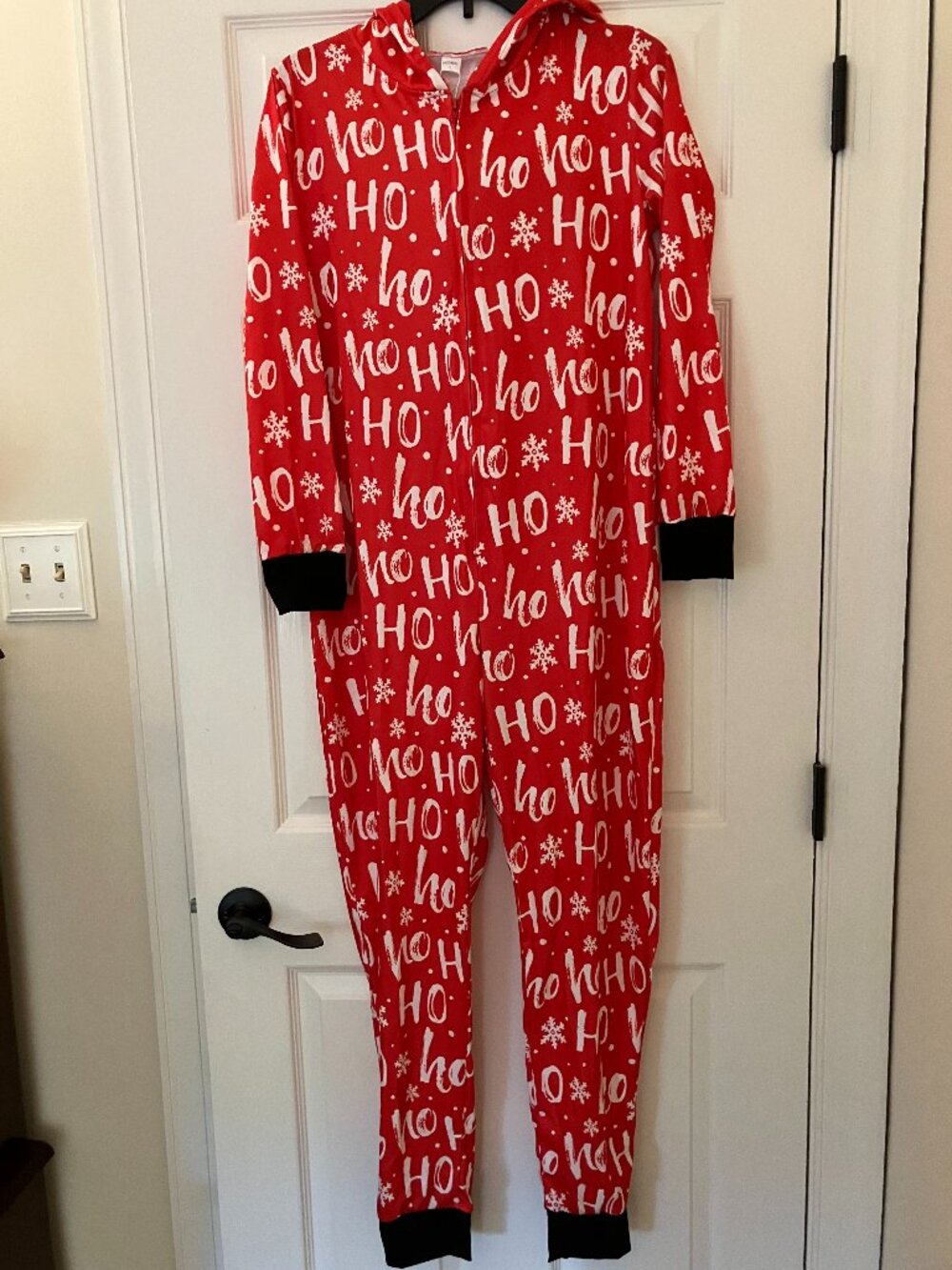 Women's Reindeer Onesie, Size S, Red